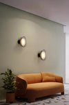 Italian style minimalist glass entrance corridor background wall lamp