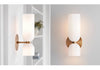 Nordic creative double head glass bedroom corridor wall lamp