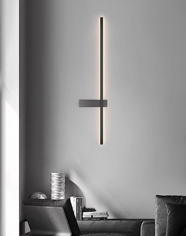 Minimalist all-copper long strip wall lamp