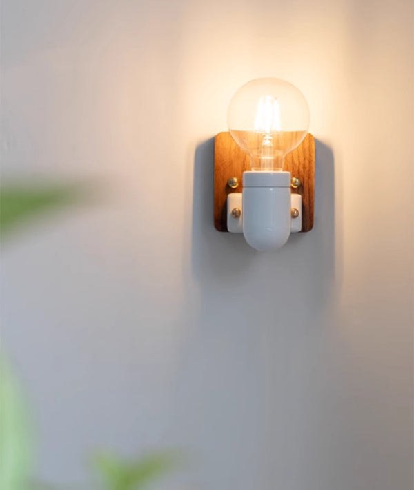 Applique murale de chevet rétro en céramique pour couloir