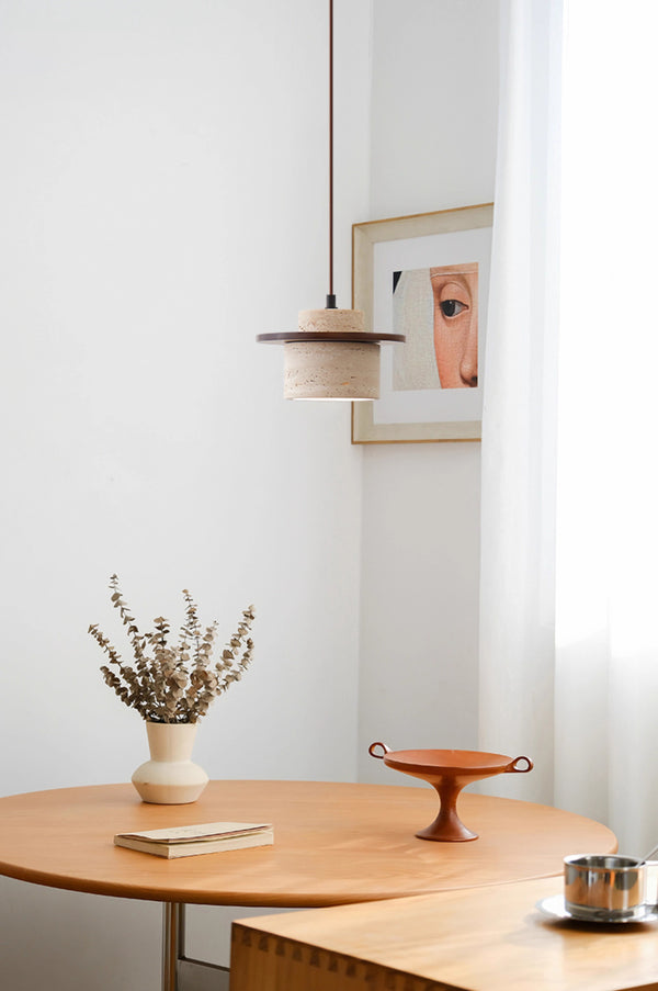 Vintage solid wood yellow travertine bedroom bedside chandelier