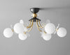 French cream style full copper living room and bedroom ceiling lamp