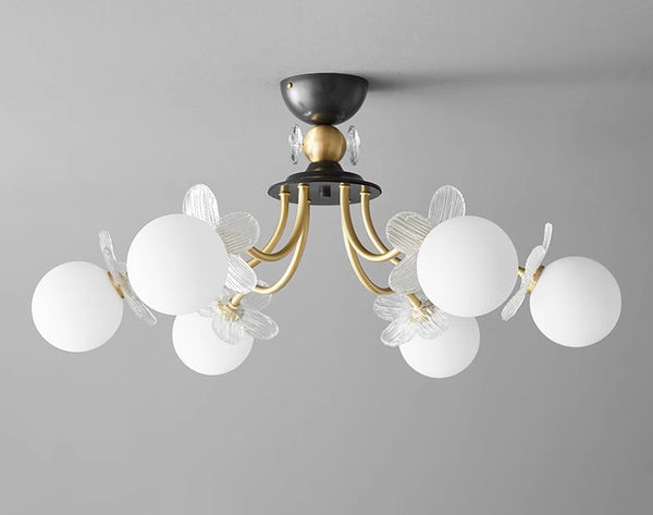 French cream style full copper living room and bedroom ceiling lamp