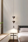 Minimalist conical bedroom bedside background wall chandelier