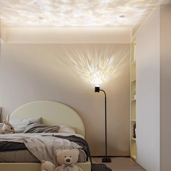 Creative double-headed water ripple atmosphere floor lamp