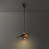 Walnut all copper bedside chandelier