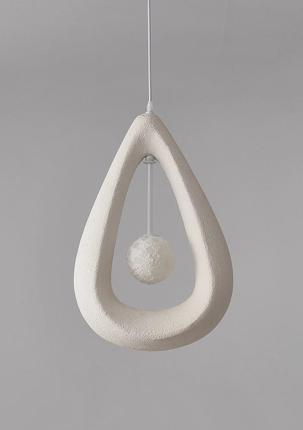 Suspension de salle à manger en forme de goutte d'eau de style Wabi-sabi