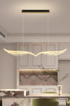 Nordic long strip creative wings led dining chandelier