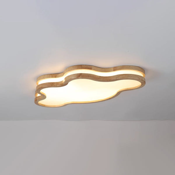 LED children's room solid wood ceiling lamp