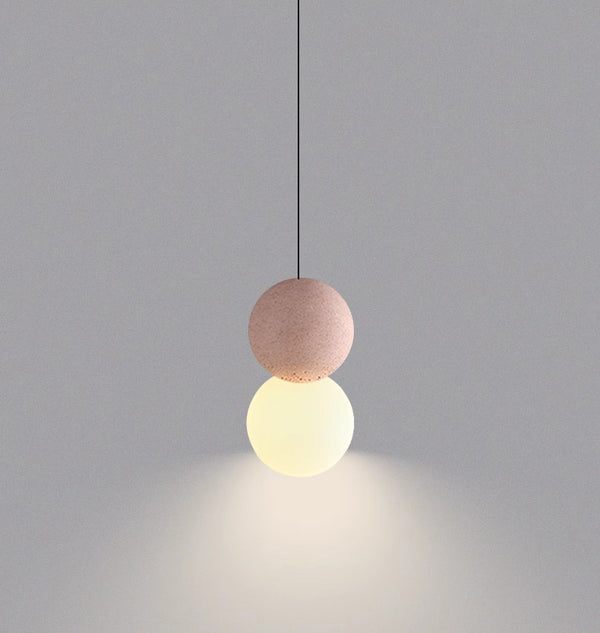 Wabi-sabi style terrazzo bedroom bedside small Pendant light