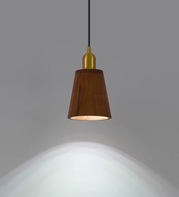 Solid wood all-copper small chandelier