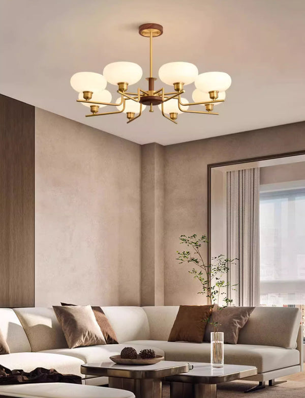 Wohnzimmer-Kronleuchter im mittelalterlichen Stil aus Kupfer
