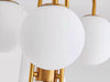 Lustre boule en verre blanc laiteux Nordic Magic Bean