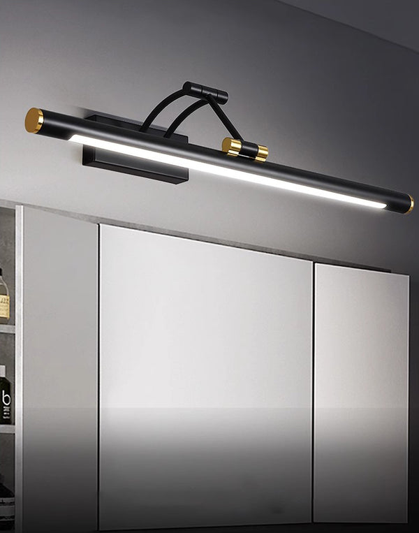 Retractable folding mirror wall lamp