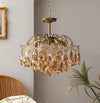 French retro glass chandelier