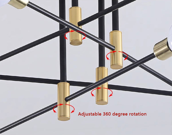 Kronleuchter mit magischen Bohnen und nordischen geometrischen Linien