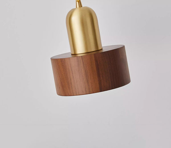 Solid wood all-copper small chandelier