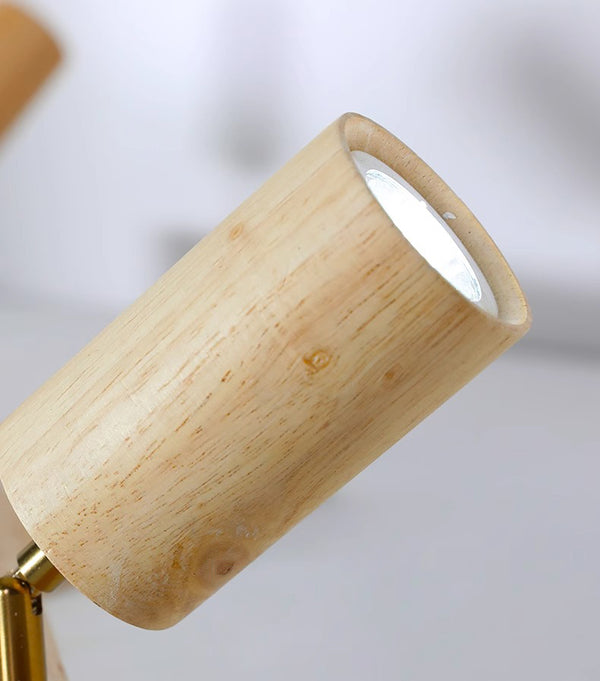 Nordic solid wood corridor ceiling lamp