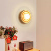 Wandlampe aus Massivholz im japanischen Stil mit Wasserkräuselungen