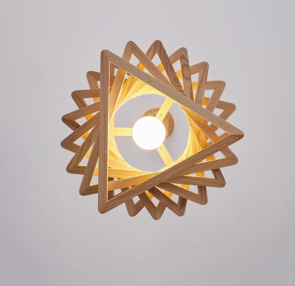 Modern personality solid wood chandelier