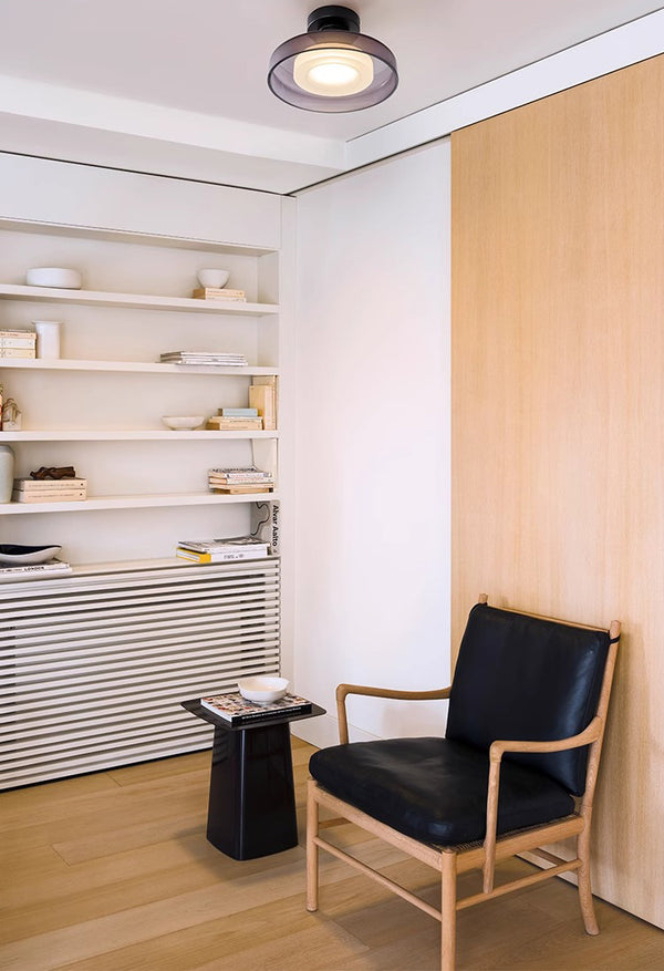 Italian style minimalist glass entrance corridor background wall lamp