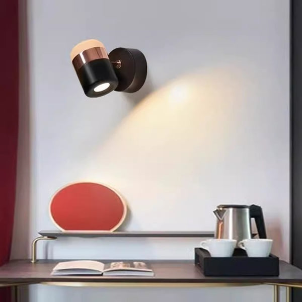 Lampe murale de chevet rotative à LED pour chambre à coucher