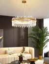 French light luxury LED living room crystal chandelier