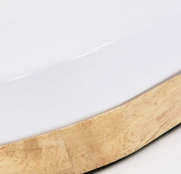 Ultradünne LED-Deckenleuchte aus Massivholz