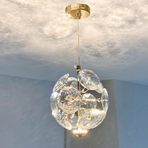 Nordic light luxury crystal bedroom bedside small chandelier