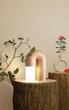 Lampe de table de chambre à coucher en bois massif