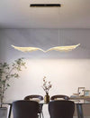 Nordic long strip creative wings led dining chandelier