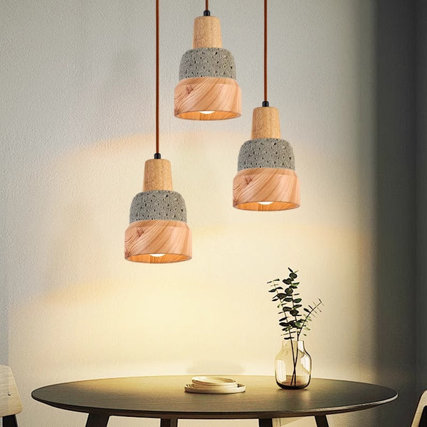 Lustre de restaurant de chevet de chambre à coucher de style wabi-sabi