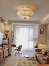 Japanese style wabi-sabi style hemp rope woven bedroom ceiling lamp