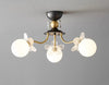 French cream style full copper living room and bedroom ceiling lamp