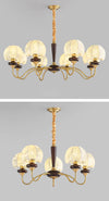 French solid wood fabric chandelier