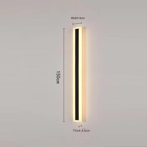 Black strip LED courtyard aisle wall light