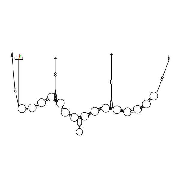 French style ball necklace chandelier