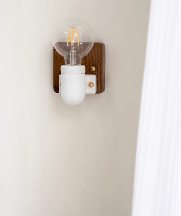 Applique murale de chevet rétro en céramique pour couloir