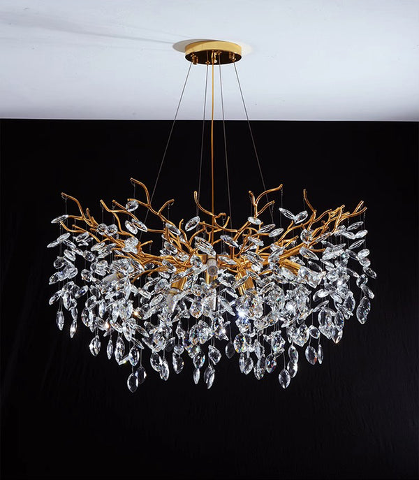 French creative branch crystal living room and dining room chandelier