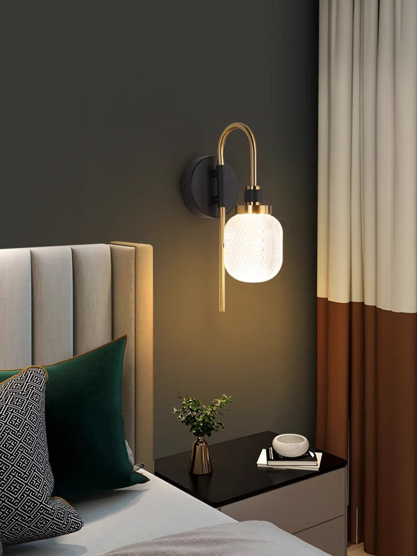 Leichte Luxus-Schlafzimmer-Nachtwandlampe