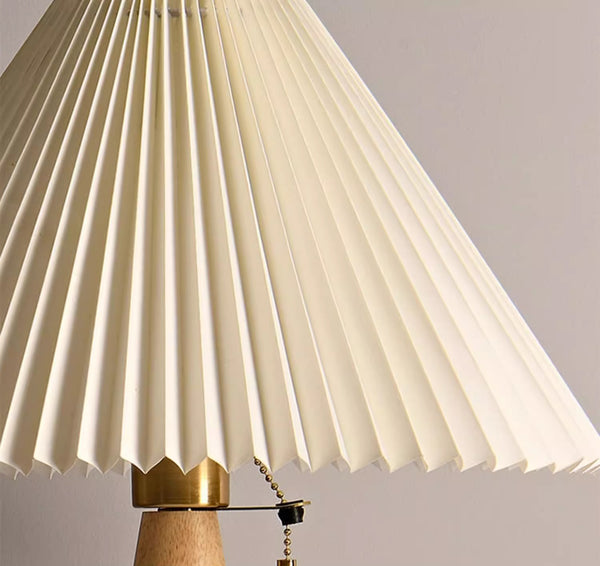 Medieval style pleated table lamp