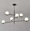 Lustre noir en forme de haricot magique long