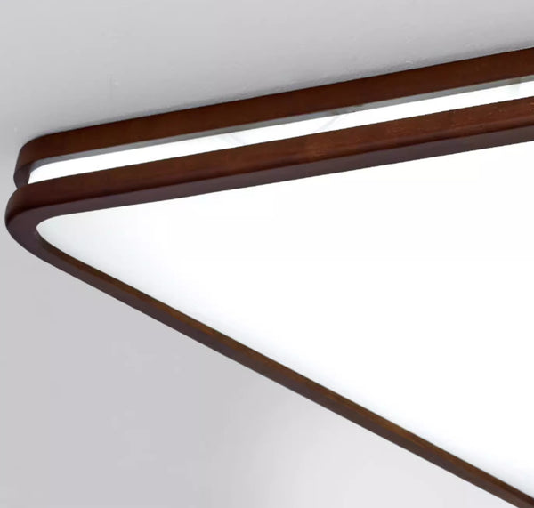 Solid wood LED ceiling light