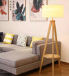 Japanische Retro-Stehlampe aus Massivholz für das Wohnzimmer