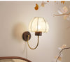 Vintage solid wood bedroom wall lamp