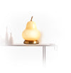 Cremefarbene Birnen-Tischlampe