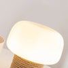 Cremefarbene Tischlampe im Pilz-Stil
