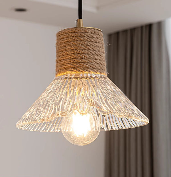 Kronleuchter aus Holzwindglas im japanischen Stil