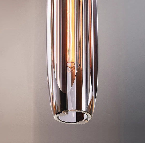 Nordic copper glass bedroom wall lamp