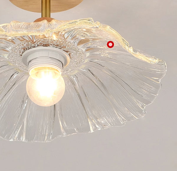 Retro lotus leaf aisle ceiling lamp